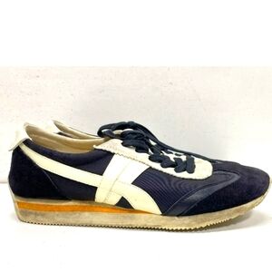 TORY BURCH Suede & Nylon Hank  Sneakers Black & White Sz 9